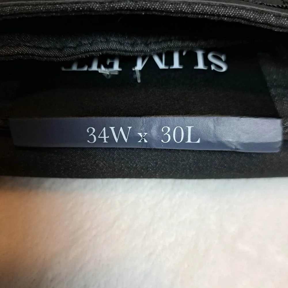 VGB Vintage Genes Black Men's Stretch Gray Jeans Size 34X30 New